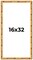 16x32 Thin Bamboo Picture Frame with UV-Resistant Acrylic & Acid Free Backing, Available in 2 Finishes - Gold and Brown